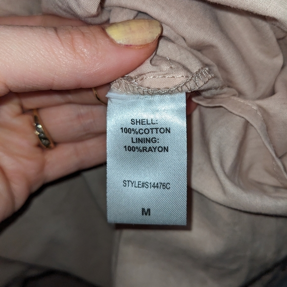 NWT Blush Pink Mustard Seed 100% Cotton Eyelet Babydoll Dress Romper Size M - Picture 9 of 11